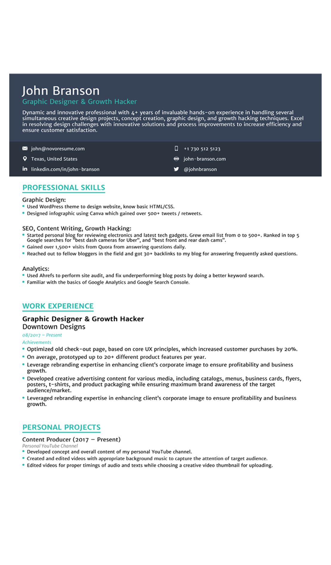 FREE Resume & Cover Letter Templates